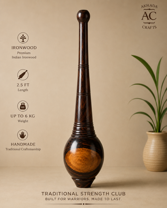 Premium Indian Ironwood Gada / Mugdar – 2.5 FT – Up to 13.2 LB