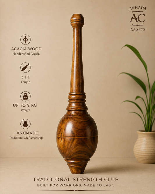 Classic Indian Acacia Gada / Mugdar – 3 FT – Up to 19.8 LB