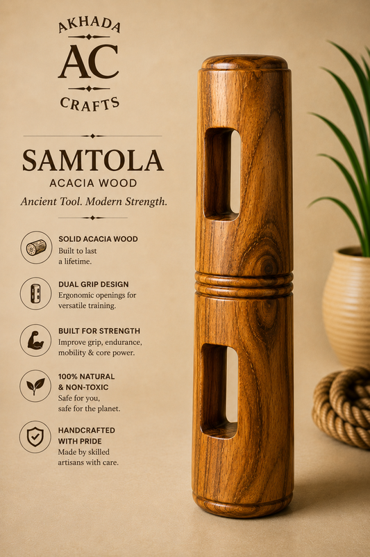 Handcrafted Acacia Wood Samtola – Traditional Indian Strength Trainer